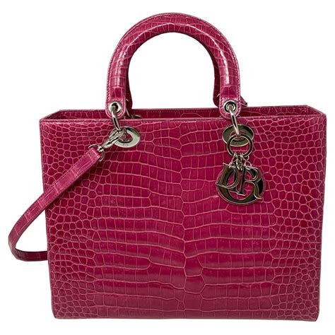 lady dior silk bag|Lady Dior crocodile bag.